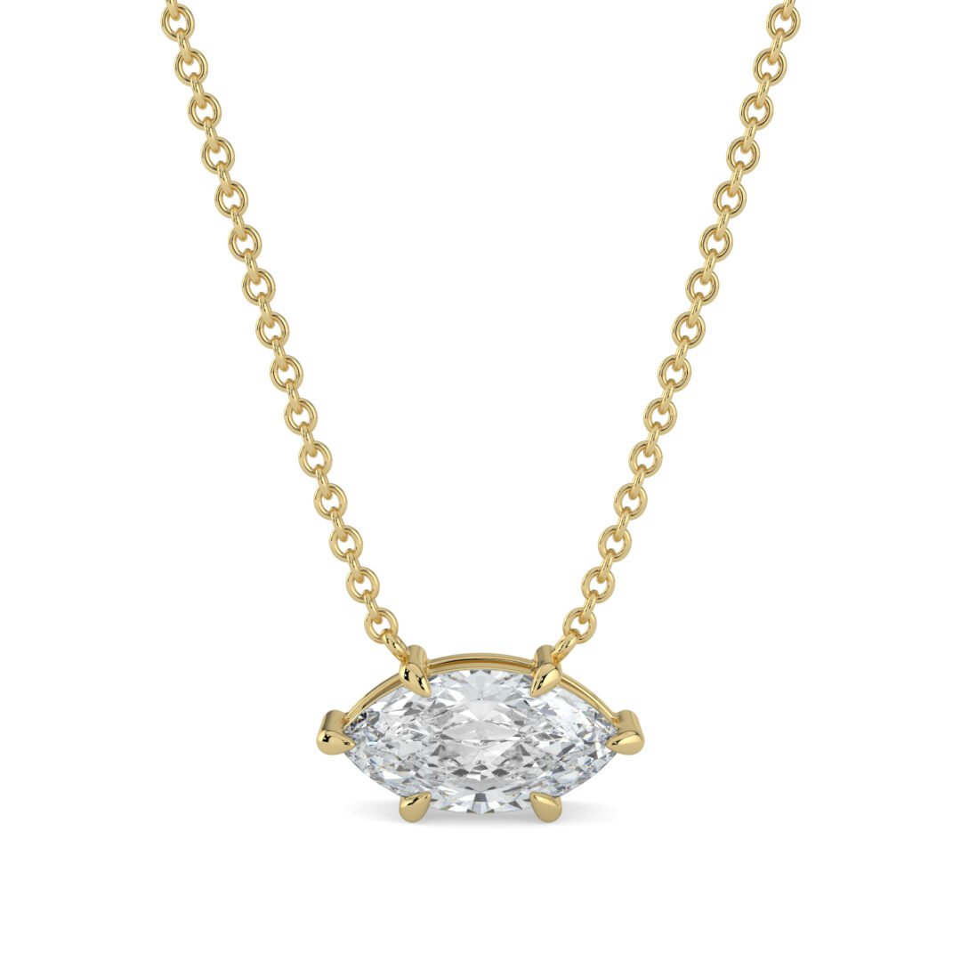 Marquise-Cut Diamond Necklace in 18k Gold