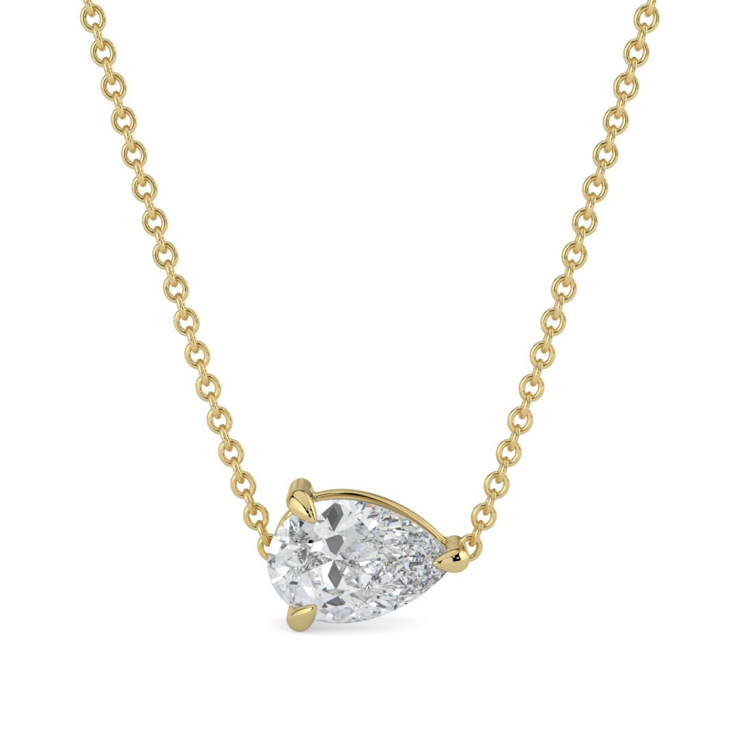 Raindrop Diamond Necklace in 18k Gold