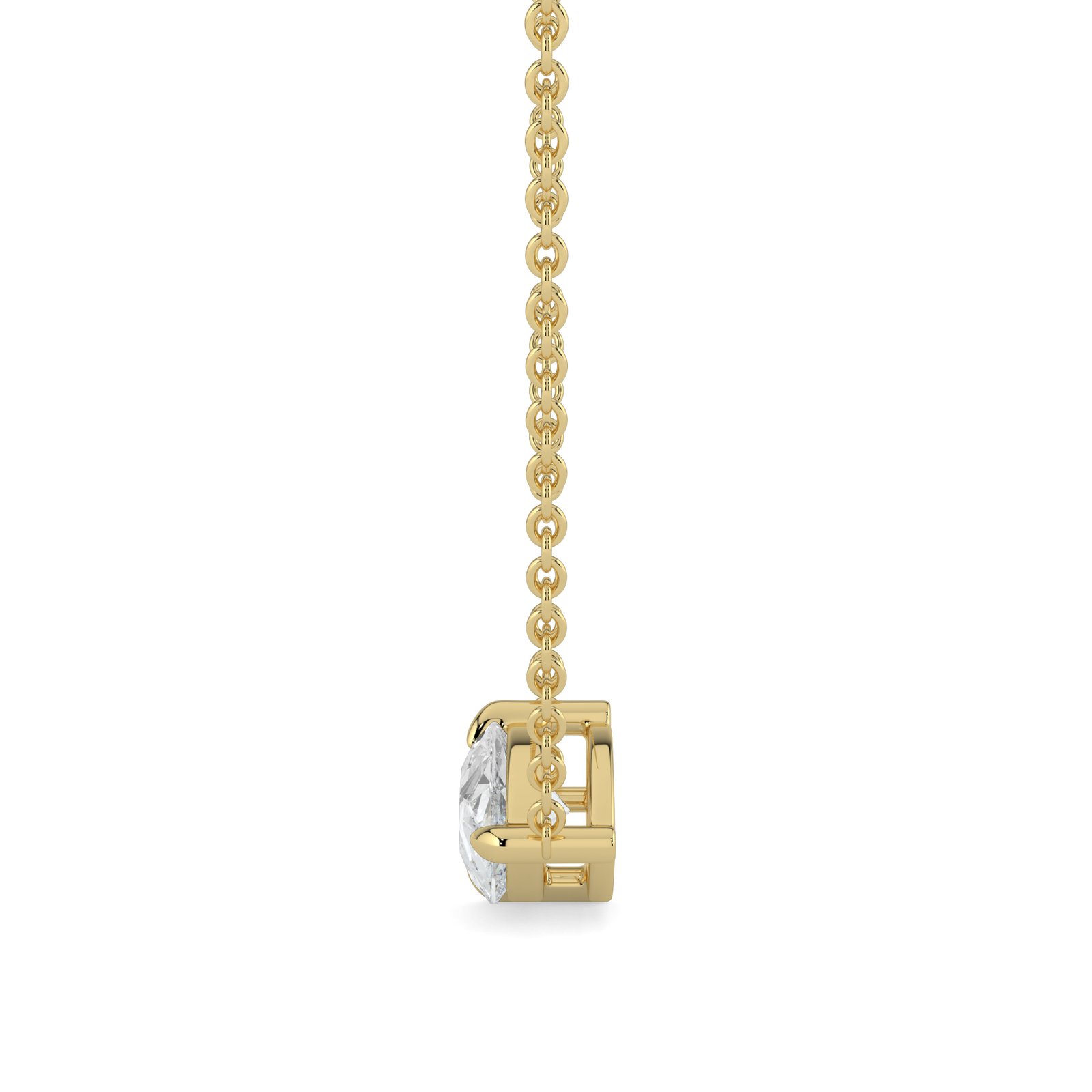 Raindrop Diamond Necklace in 18k Gold - Image 3