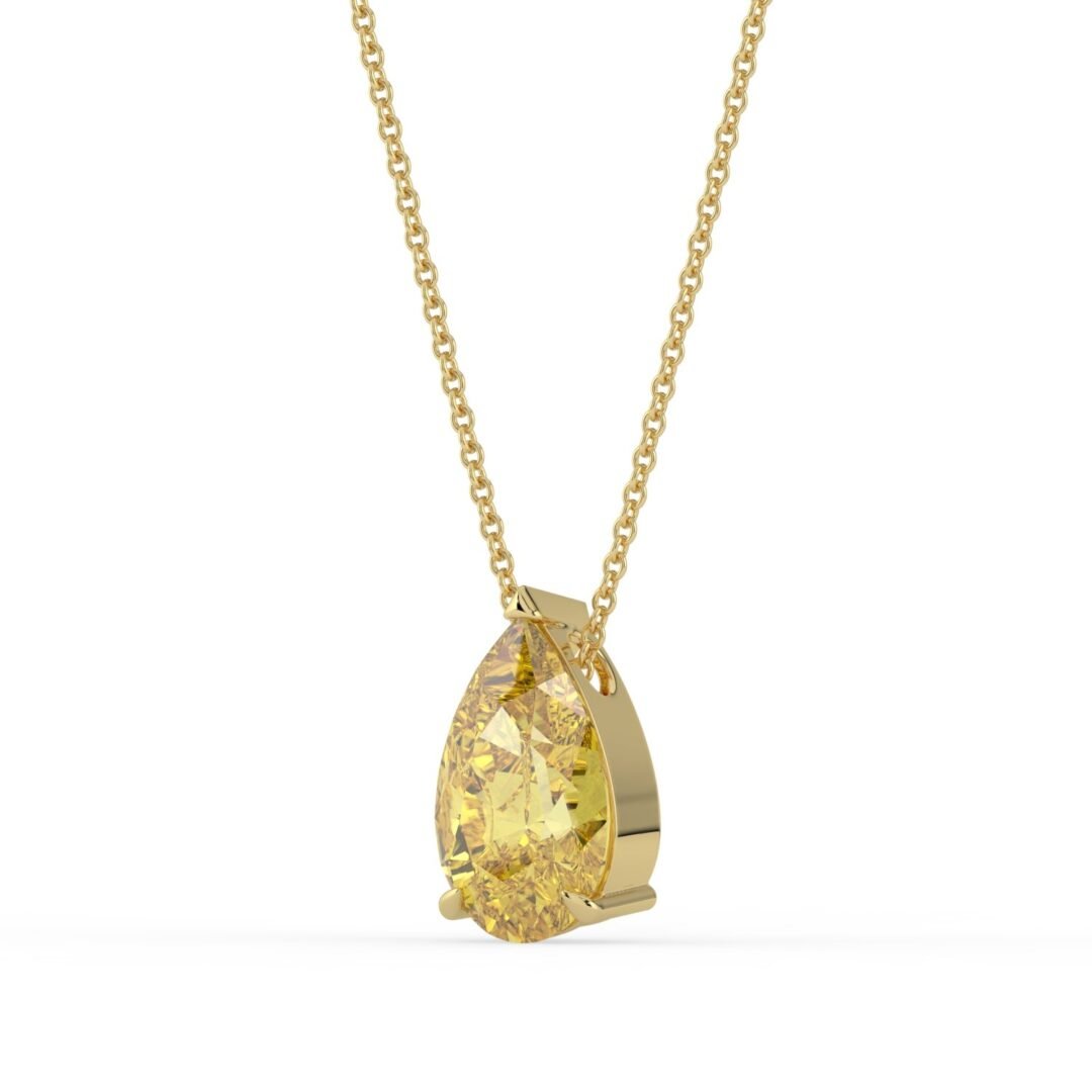 Alba Pear Diamond Pendant