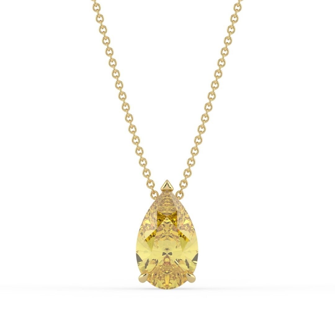 Alba Pear Diamond Pendant