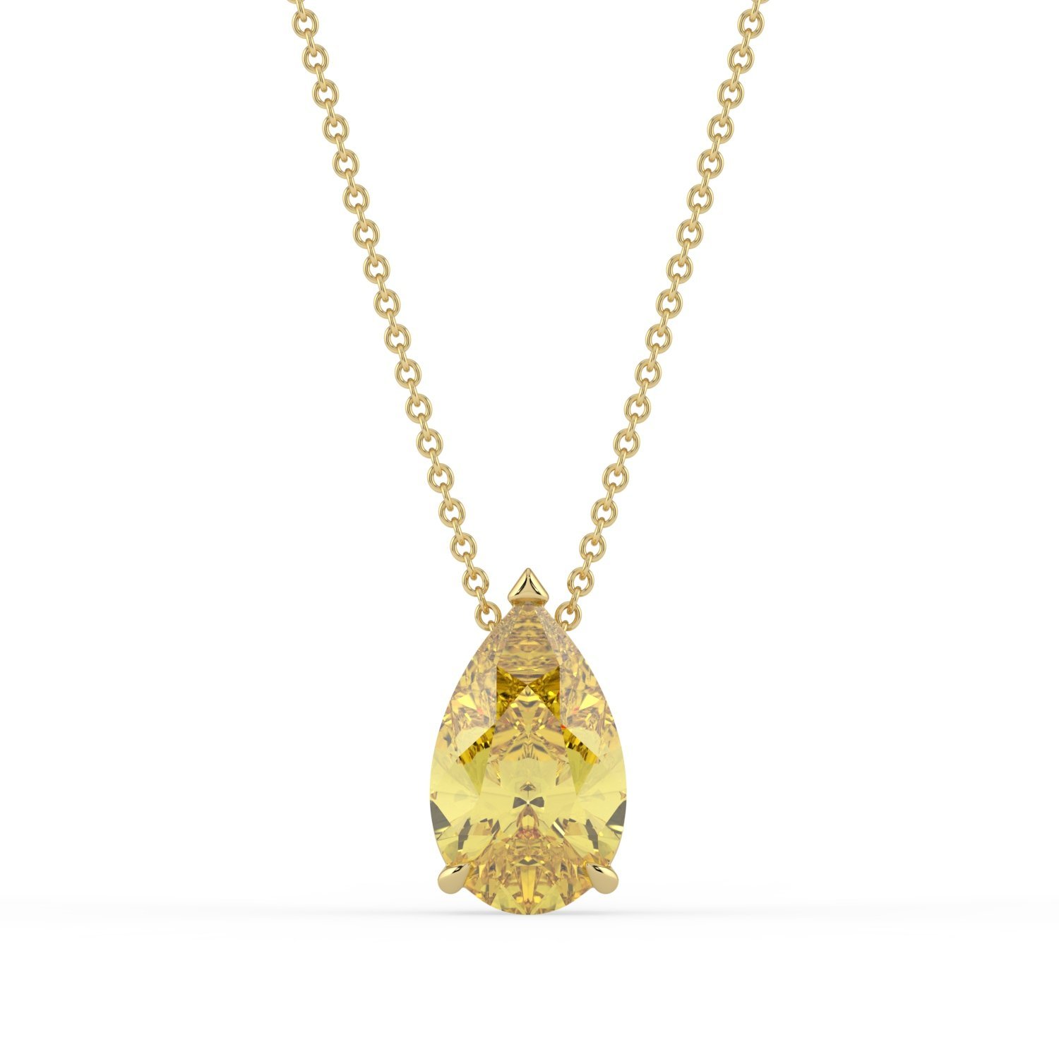 Alba Pear Diamond Pendant
