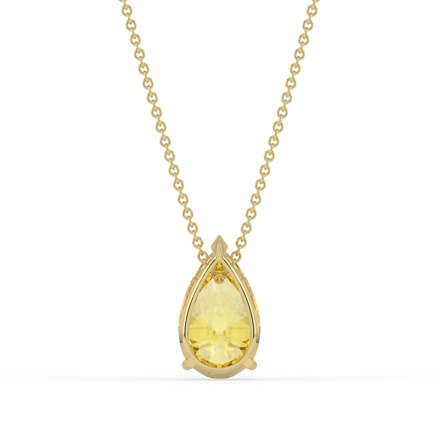 Alba Pear Diamond Pendant