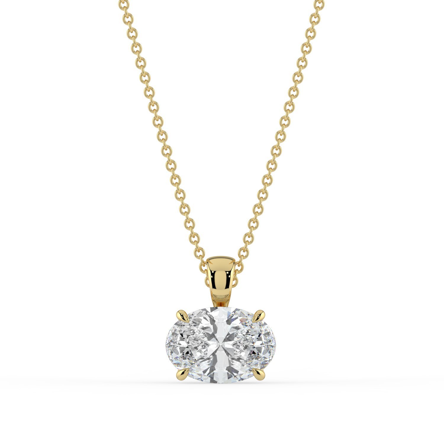 Naxos Oval Diamond Pendant