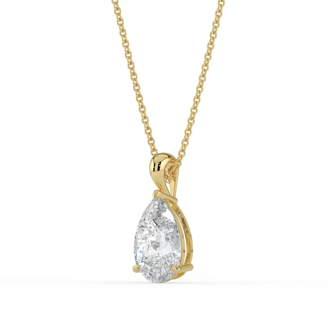Naxos Pear Diamond Pendant