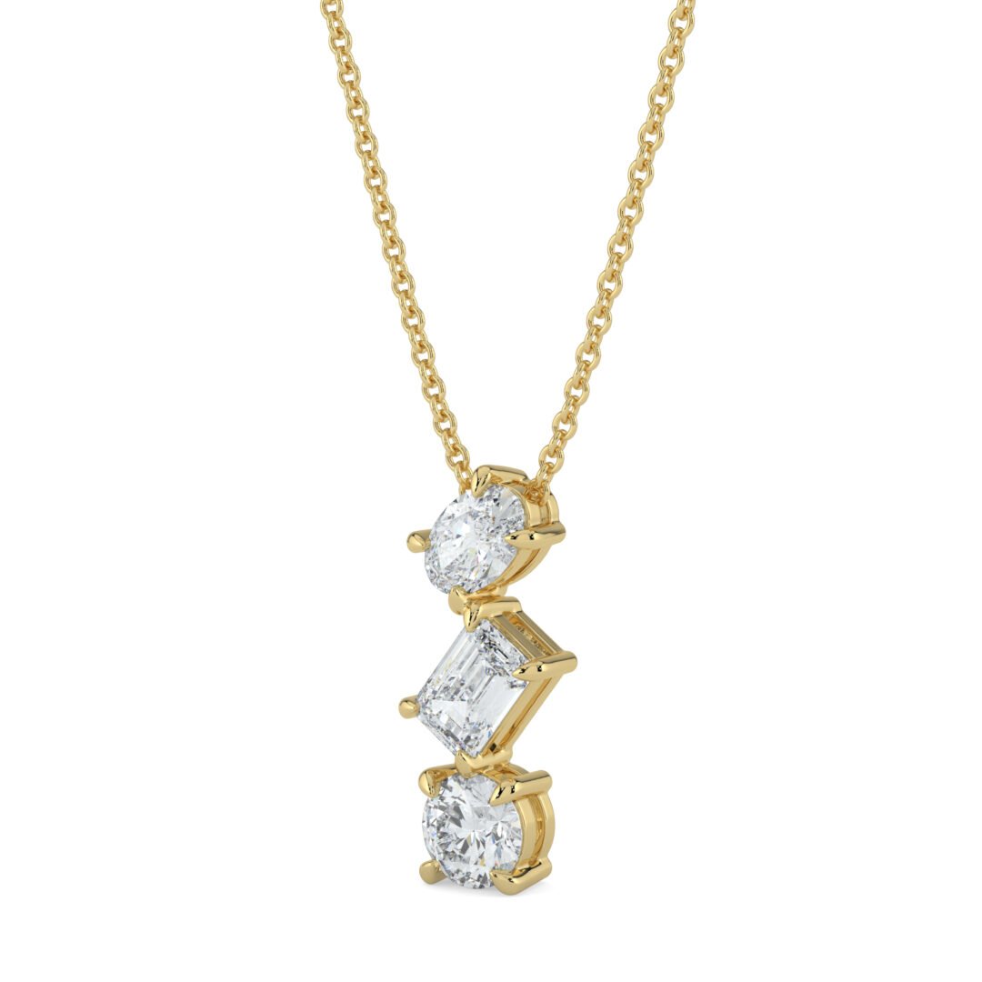 Trilogy Diamond Pendant Necklace - One Carat Jewelry