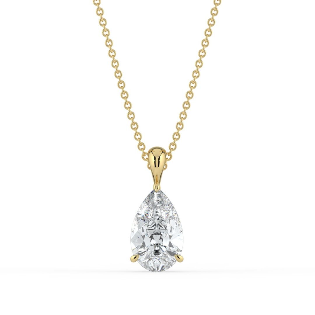 Naxos Pear Diamond Pendant